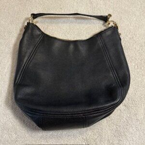 Michael Kors Black Hobo Purse with gold hardware